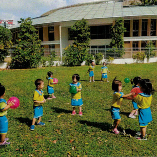 Children playing balls